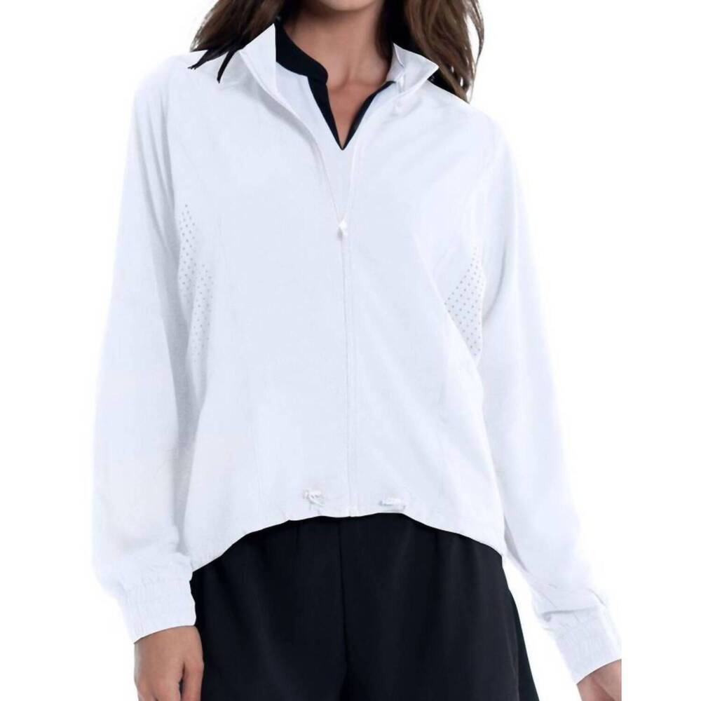 NEW LUCKY IN LOVE moisture wicking jacket in white